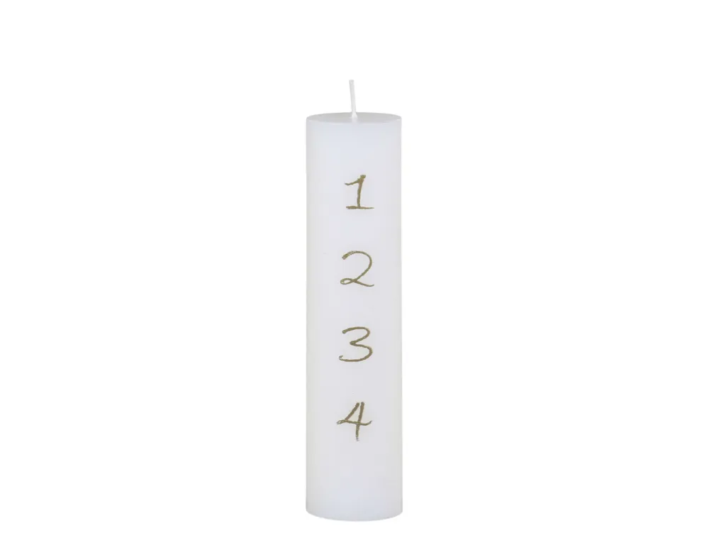 Chic Antique Weihnachtsdeko|Weihnachts- & Adventskerzen-Adventskerze mit Druck 1-4