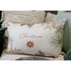 Chic Antique Weihnachtsdeko|Kissen & Kissenbezüge-Aix Kissebezug mit Tanne Christmas