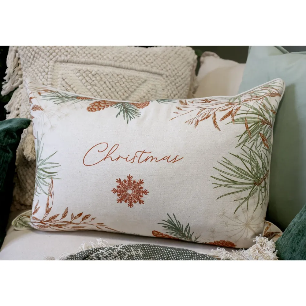 Chic Antique Weihnachtsdeko|Kissen & Kissenbezüge-Aix Kissebezug mit Tanne Christmas