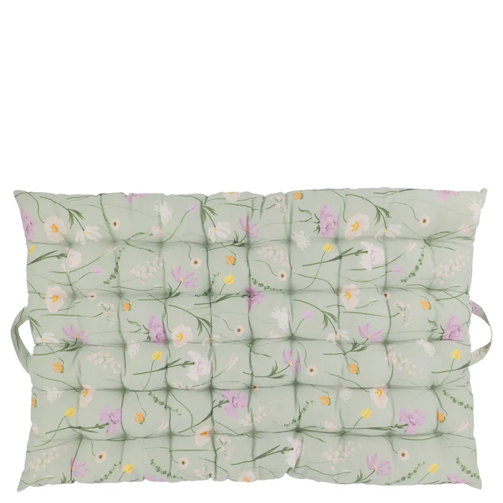 Chic Antique Garten-Textilien|Sitzkissen & Auflagen-Aix Matratze mit Blumenmuster verte