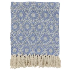 Chic Antique Decken & Plaids-Aix Plaid aus Baumwolle und Garnüberschuss Kreismuster