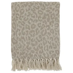 Chic Antique Decken & Plaids-Aix Plaid aus Garnüberschuss, Leopardmuster