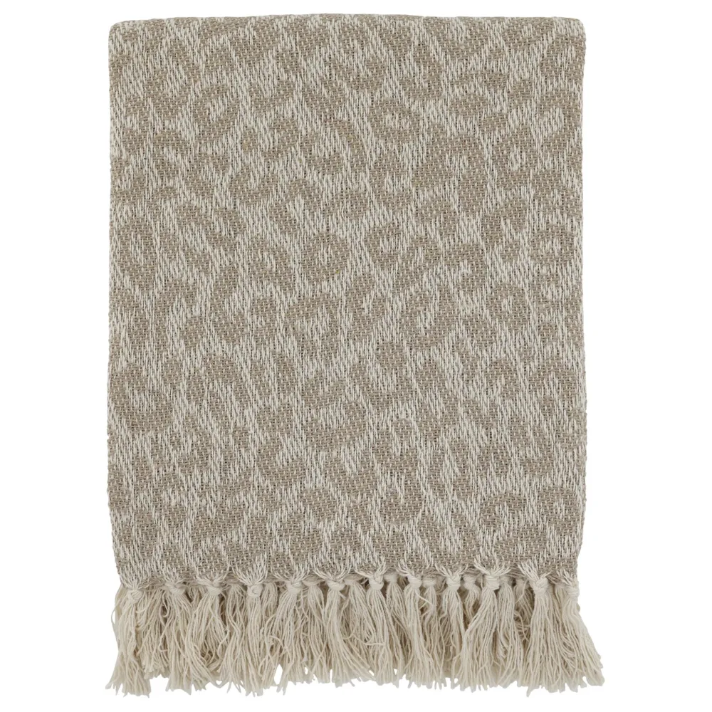 Chic Antique Decken & Plaids-Aix Plaid aus Garnüberschuss, Leopardmuster