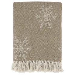 Chic Antique Decken & Plaids|Weihnachtsdeko-Aix Plaid Garnüberschuss mit Eiskristallen