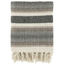Chic Antique Decken & Plaids-Aix Plaid recycelte Baumwolle gestreift