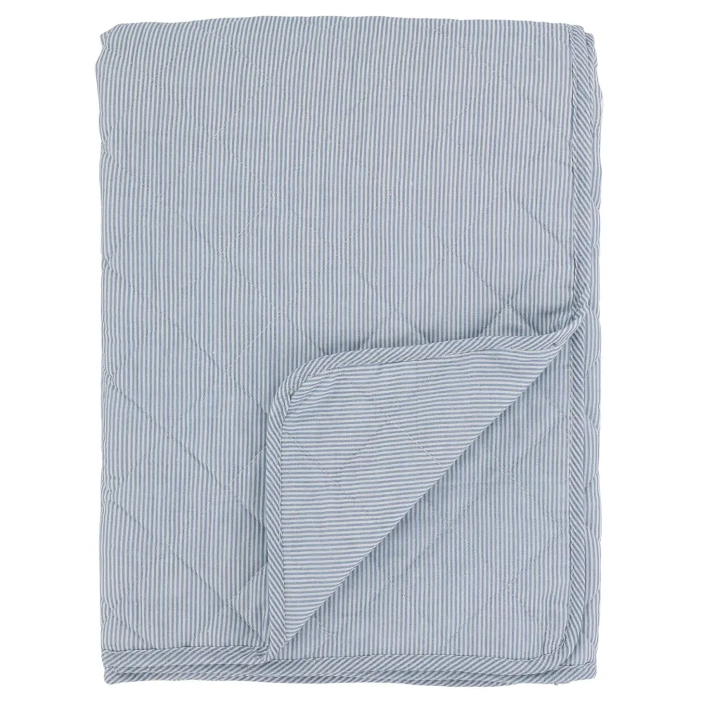 Chic Antique Quilts & Bettwäsche|Decken & Plaids-Aix Quilt Maritimes Streifenmuster