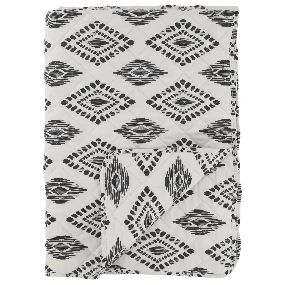 Chic Antique Quilts & Bettwäsche|Decken & Plaids-Aix Quilt mit ethnischem Muster