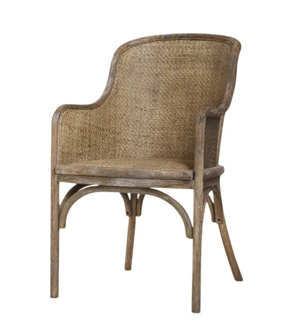 Chic Antique Stühle-Alter französischer Stuhl geflochten