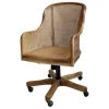 Chic Antique Stühle-Altfranzösischer Bürostuhl mit Rattan