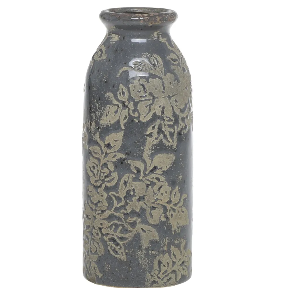 Chic Antique Gartendekoration|Vasen-Antibes Vase mit Blumenmuster