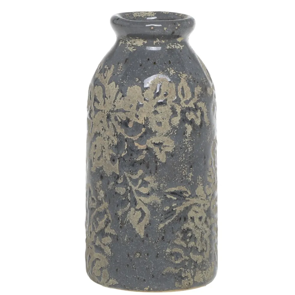 Chic Antique Gartendekoration|Vasen-Antibes Vase mit Blumenmuster