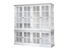 Chic Antique Schränke-antiker Vitrinenschrank Marseille 8 Türen