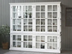Chic Antique Schränke-antiker Vitrinenschrank Marseille 8 Türen