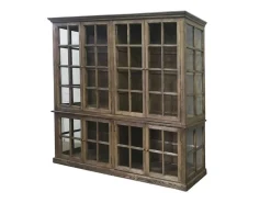 Chic Antique Schränke-antiker Vitrinenschrank Marseille 8 Türen