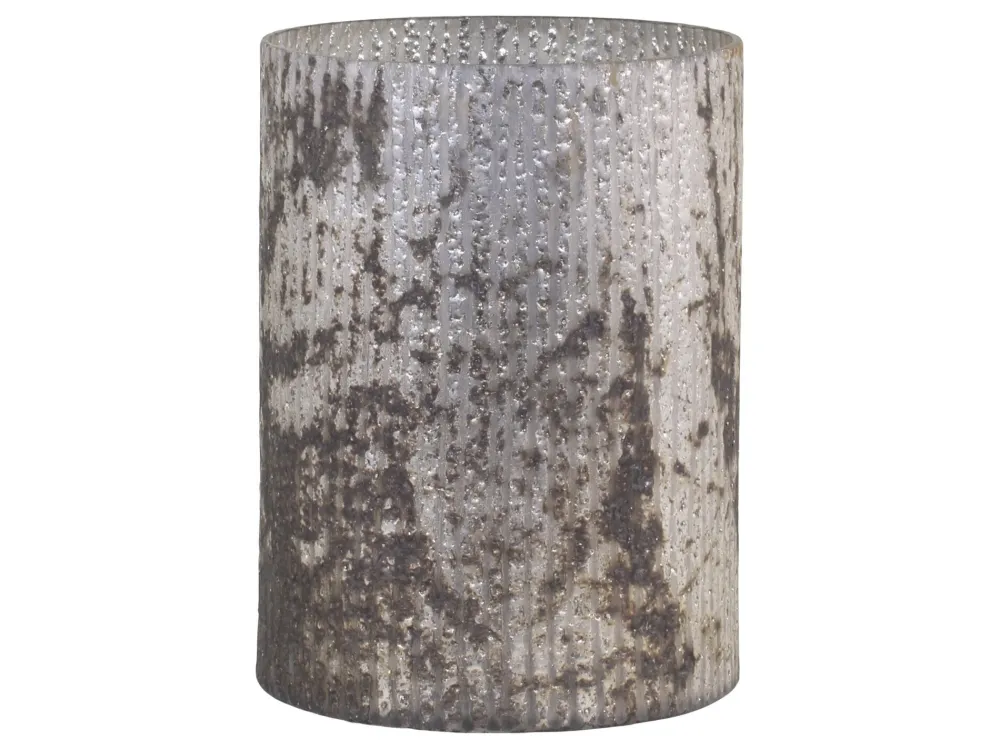 Chic Antique Windlichter-Antikes Windlicht mit Rillen aus Glas