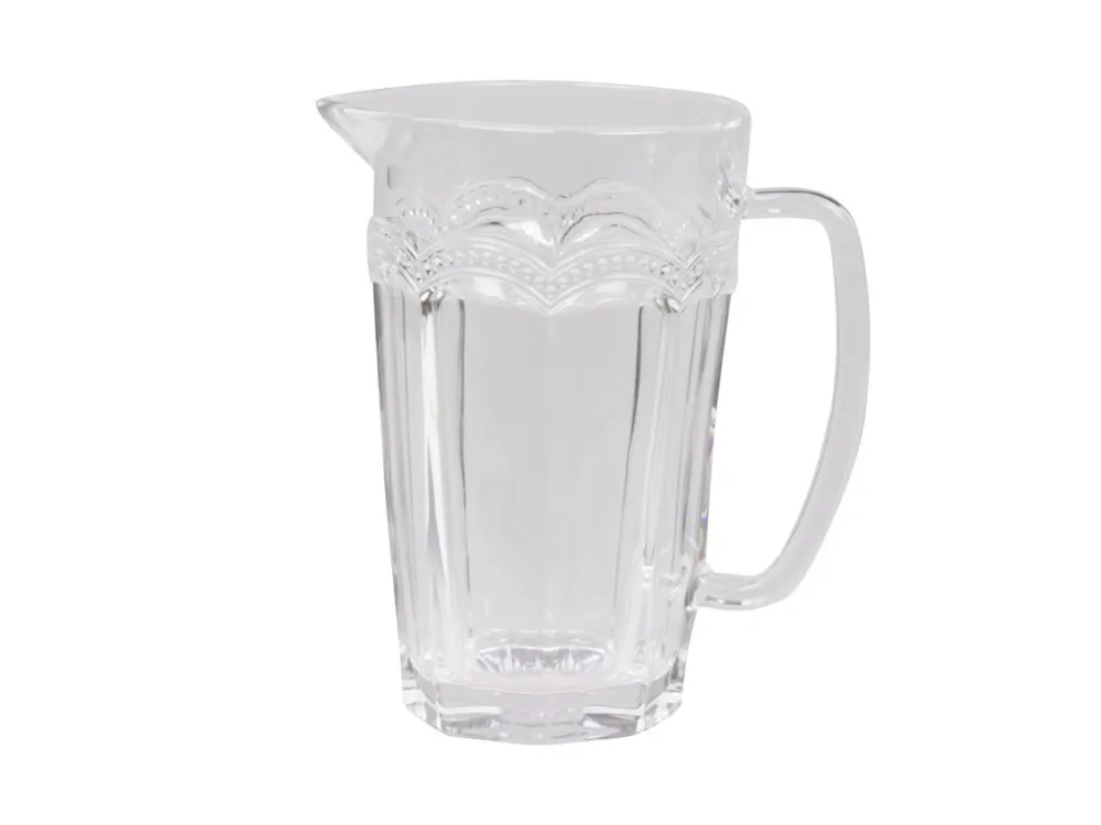 Chic Antique Karaffen|Flaschen & Thermoskannen-Antoinette Glas Kanne mit Perlenkante