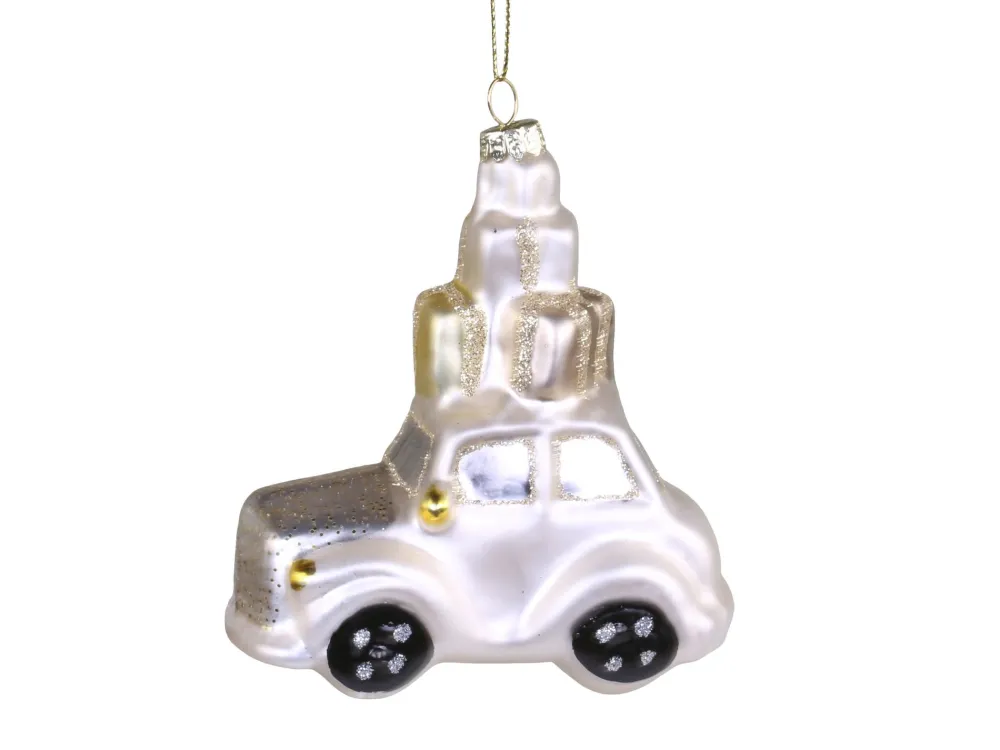 Chic Antique Weihnachtsdeko-Auto mit Geschenken zum Aufhängen