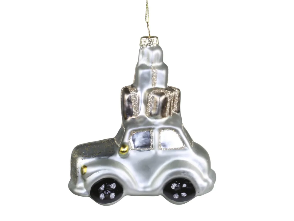 Chic Antique Weihnachtsdeko-Auto mit Geschenken zum Aufhängen