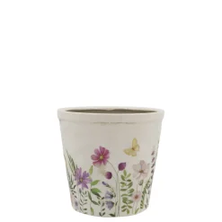 Chic Antique Blumentöpfe & Übertöpfe-Avignon Blumentopf mit Blumenmotiv