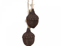 Chic Antique Weihnachtsdeko-Baumschmuck Eichelnuss Velours
