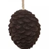 Chic Antique Weihnachtsdeko-Baumschmuck Tannenzapfen Velours