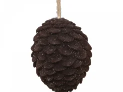 Chic Antique Weihnachtsdeko-Baumschmuck Tannenzapfen Velours