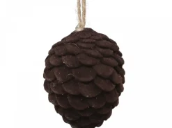 Chic Antique Weihnachtsdeko-Baumschmuck Tannenzapfen Velours