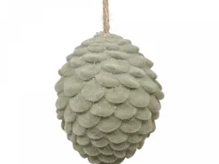 Chic Antique Weihnachtsdeko-Baumschmuck Tannenzapfen Velours
