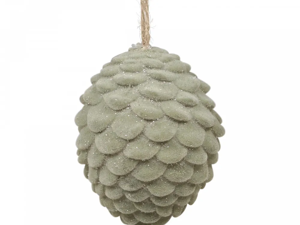 Chic Antique Weihnachtsdeko-Baumschmuck Tannenzapfen Velours