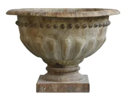 Chic Antique Töpfe Und Pflanzgefäße-Übertopf auf Fuß mit Dekor
