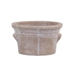 Chic Antique Gartendekoration|Töpfe Und Pflanzgefäße-Übertopf mit Rillen in antiker Optik