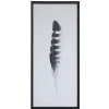 Chic Antique Bilderrahmen|Schilder, Wandbilder & Poster-Bild mit Federnmotiv und schwarzem Rahmen