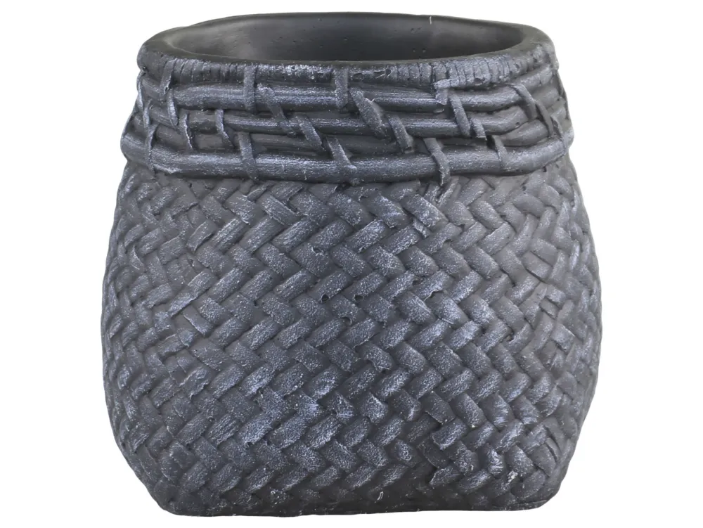Chic Antique Blumentöpfe & Übertöpfe-Blumentopf Corte mit Flechtmuster am Rand