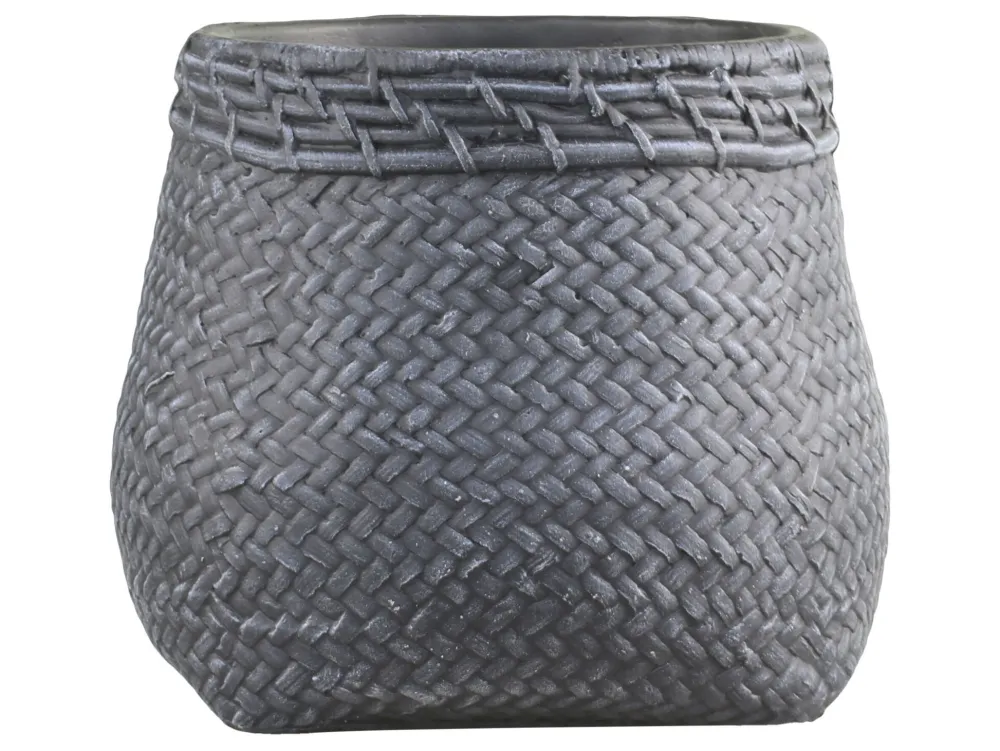Chic Antique Blumentöpfe & Übertöpfe-Blumentopf Corte mit Flechtmuster am Rand
