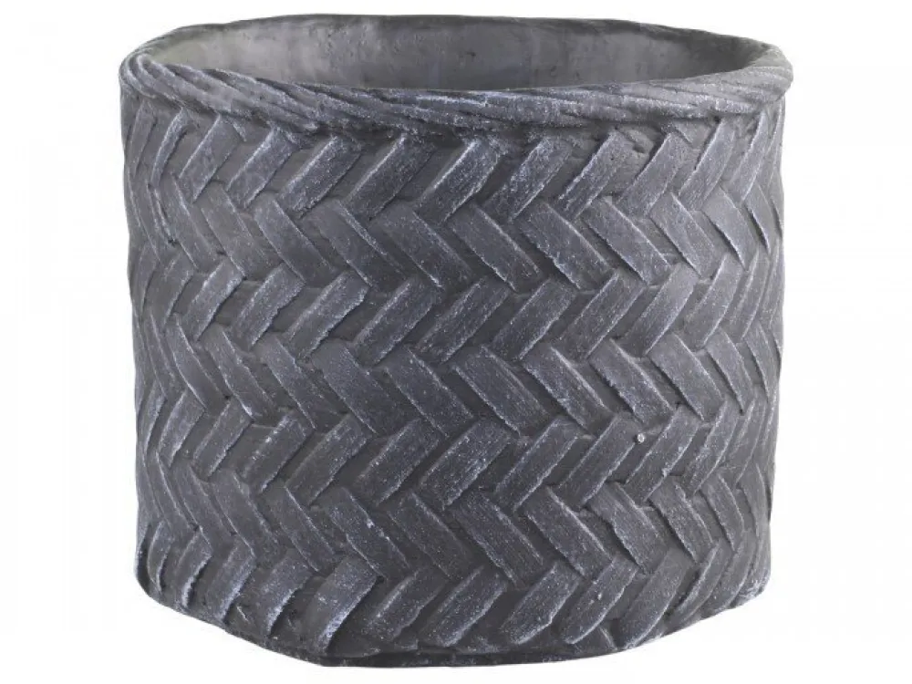 Chic Antique Blumentöpfe & Übertöpfe-Blumentopf Corte mit Flechtmuster