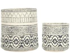 Chic Antique Blumentöpfe & Übertöpfe-Blumentopf mit Plastfütterung im Set