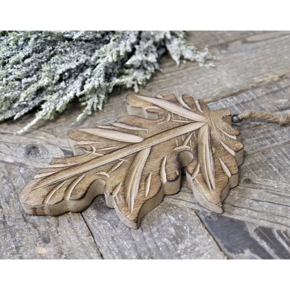 Chic Antique Weihnachtsdeko-Deko Blatt Aufhänger