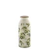 Chic Antique Vasen-Deko Flasche Olive mit Olivenmuster