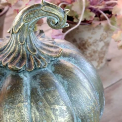 Chic Antique Herbstdeko|Deko-Objekte & Figuren-Deko Kürbis im Messing Look