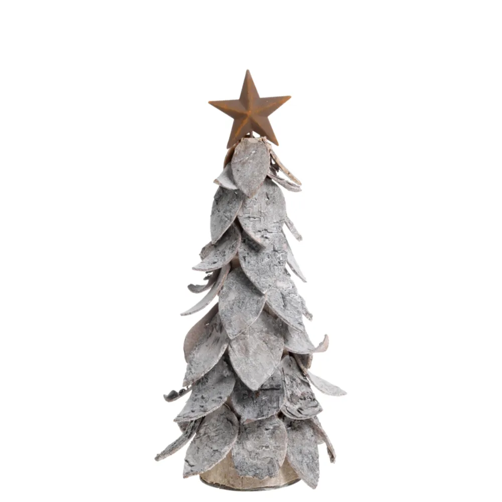 Chic Antique Deko-Objekte & Figuren|Weihnachtsdeko-Deko Weihnachtsbaum aus Birkenrinde mit Stern