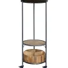 Chic Antique Regale-Display auf Rädern mit 3 Regalen und 3 Holzkisten