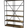 Chic Antique Regale-Doppelregal mit 5 Holzfächern