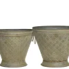 Chic Antique Gartendekoration|Töpfe Und Pflanzgefäße-Eisen Blumentopf mit Henken