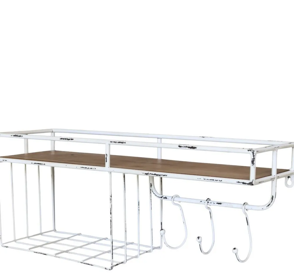 Chic Antique Wandregale|Regale-Eisen Regalbrett mit Haken