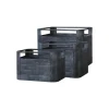 Chic Antique Gartenkörbe & Kisten|Gartendekoration-3er Set Eisenkiste mit Handgriff