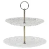 Chic Antique Etageren & Kuchenplatten|Geschirr & Tischdeko Skandinavisch-Etagere mit 2 Glastellern