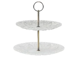 Chic Antique Etageren & Kuchenplatten|Geschirr & Tischdeko Skandinavisch-Etagere mit 2 Glastellern