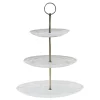 Chic Antique Etageren & Kuchenplatten|Geschirr & Tischdeko Skandinavisch-Etagere mit 3 Glastellern