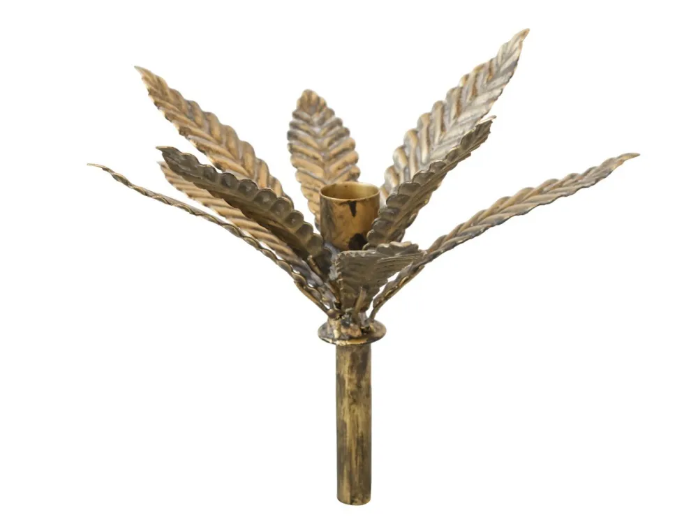 Chic Antique Kerzenhalter Mit Spieß-Flaschen Kerzenhalter mit Blättern
