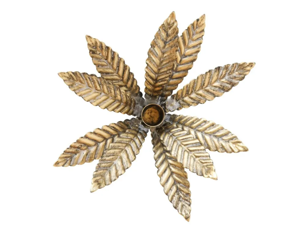 Chic Antique Kerzenhalter Mit Spieß-Flaschen Kerzenhalter mit Blättern